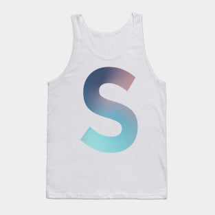 Gradient Letter S Initial Alphabet Tank Top